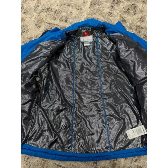 Columbia Omni-Heat Interchange Puffer Jacket Mens Small Blue Insulated Full Zip - Picture 6 of 10